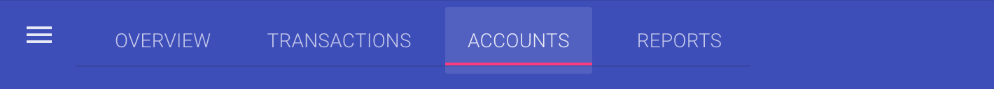 Accounts tab