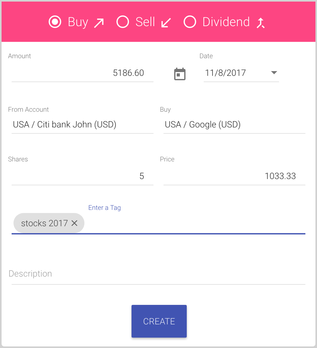 Buy transaction tags